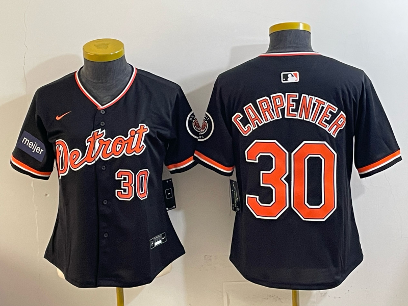 Youth Detroit Tigers #30 Carpenter black Nike 2026 MLB Jersey 0414001->->Youth Jersey